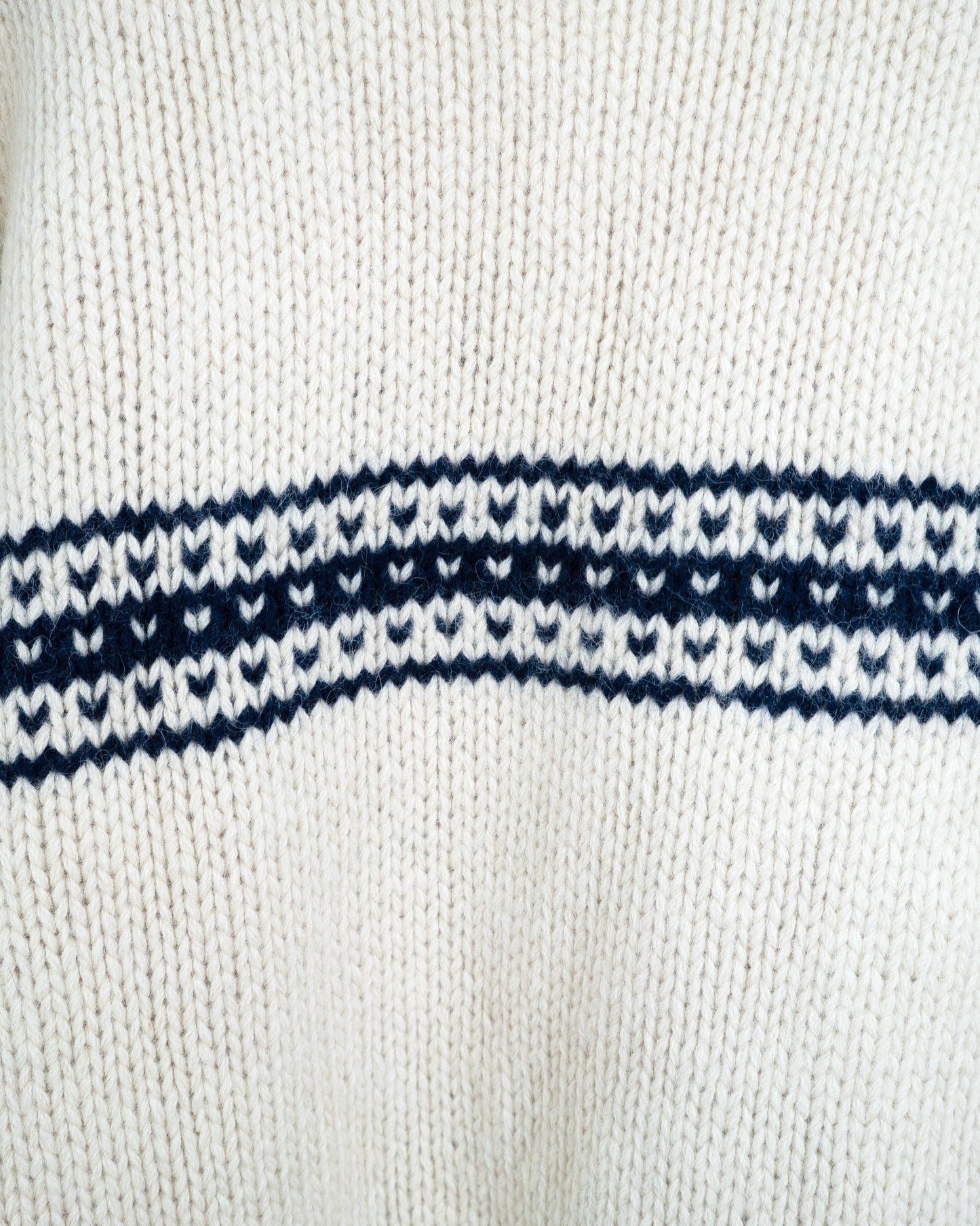 90s Heavyweight 100% Wool Nordic Stripe Knit Sweater