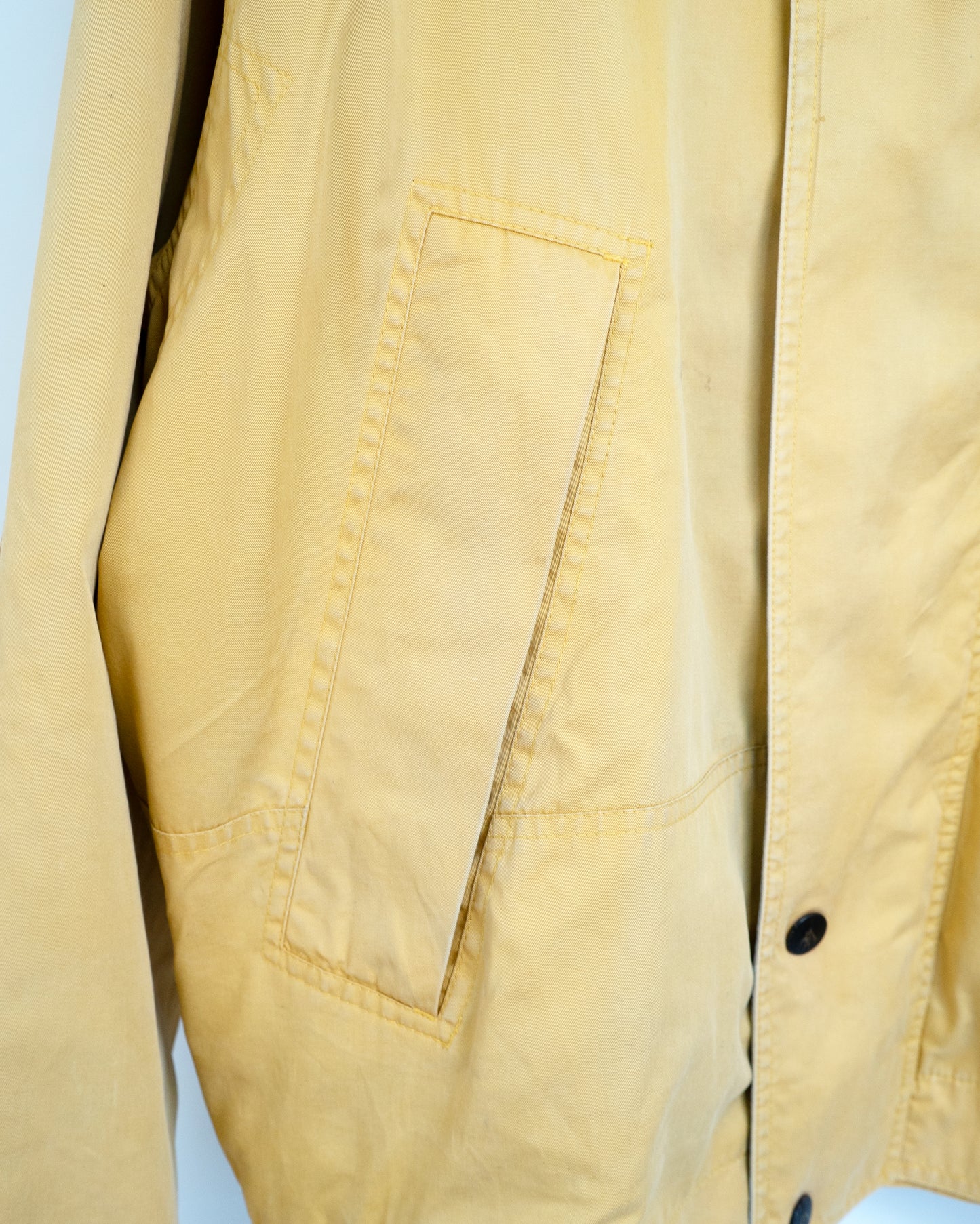 90s Mustard-Beige & Light Indigo 2-Tone Cotton Sailing Jacket