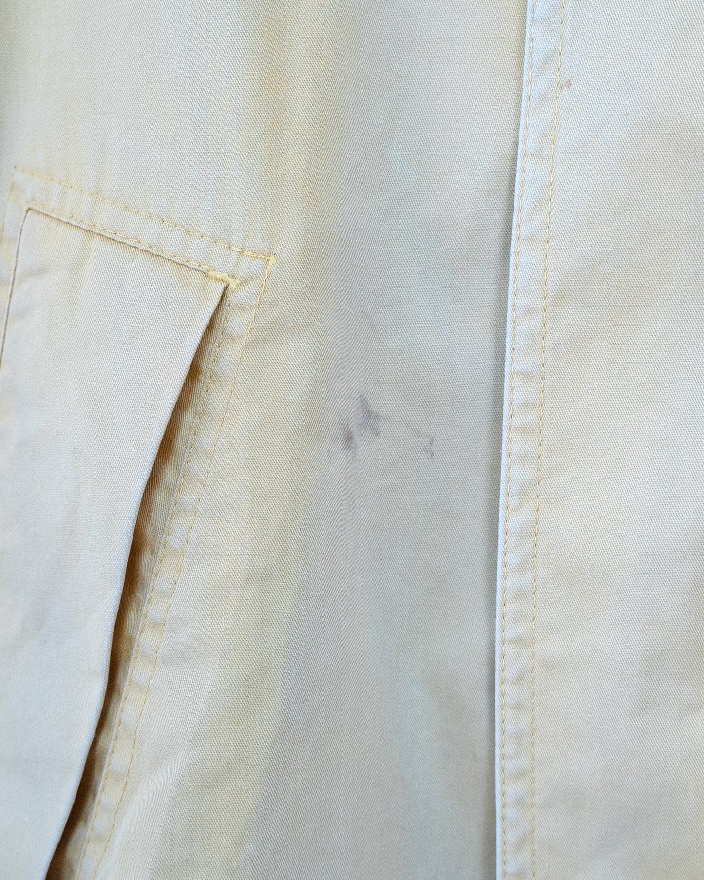 90s Mustard-Beige & Light Indigo 2-Tone Cotton Sailing Jacket