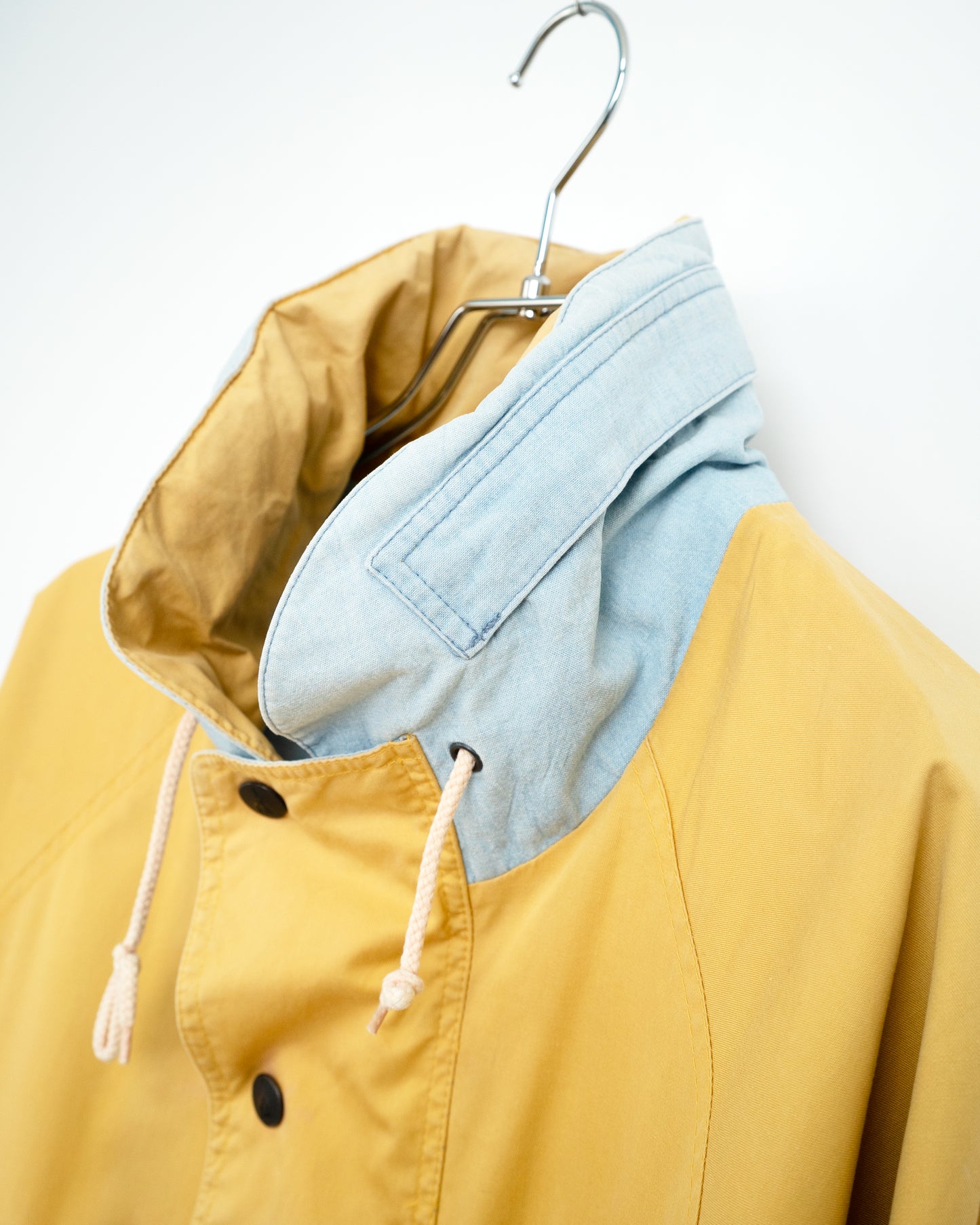 90s Mustard-Beige & Light Indigo 2-Tone Cotton Sailing Jacket