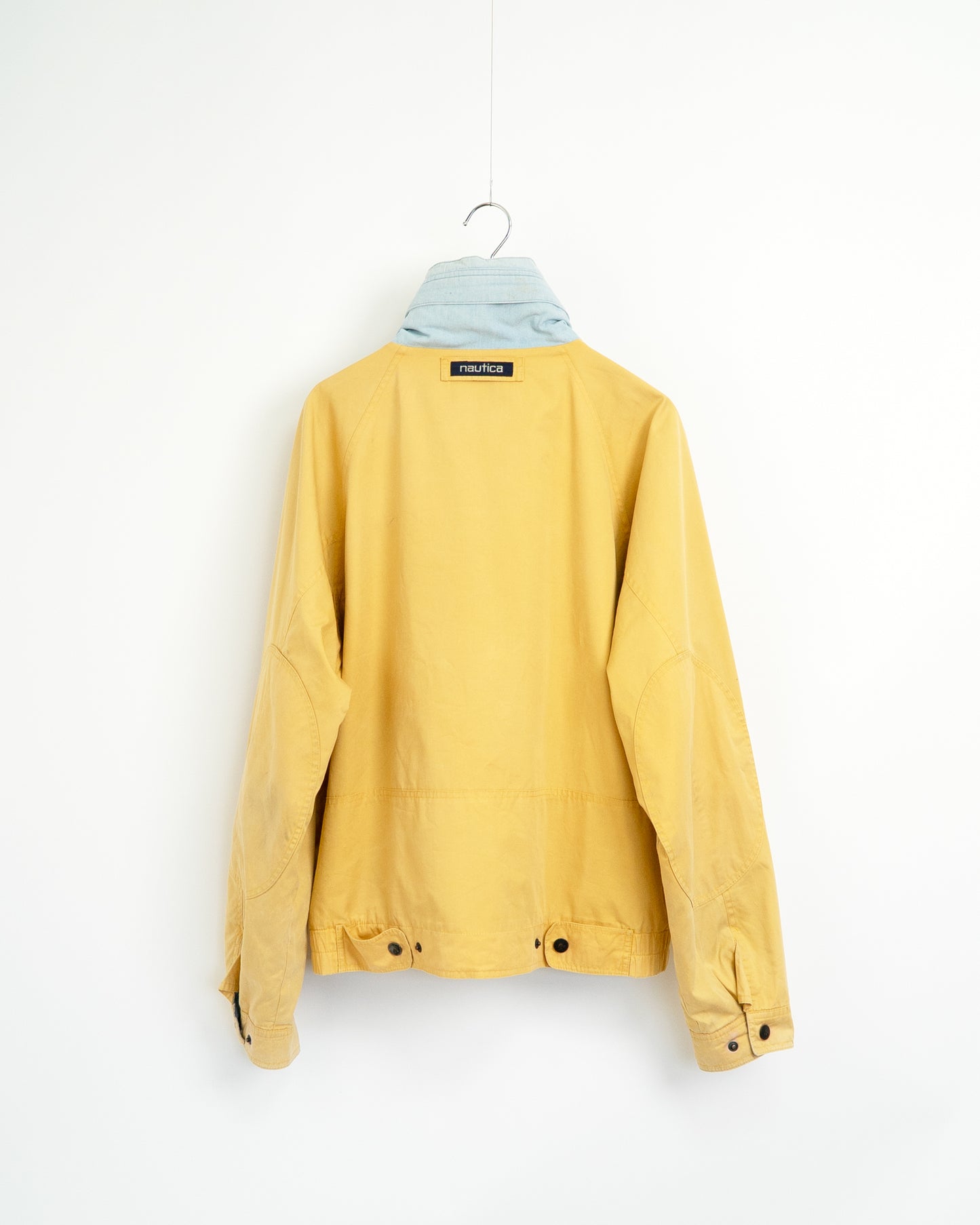 90s Mustard-Beige & Light Indigo 2-Tone Cotton Sailing Jacket