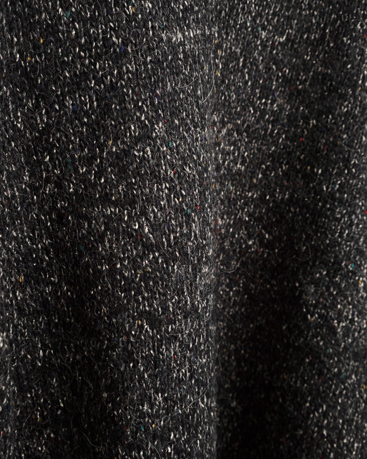 80s Multi-Color Nep V-Neck Knit Sweater