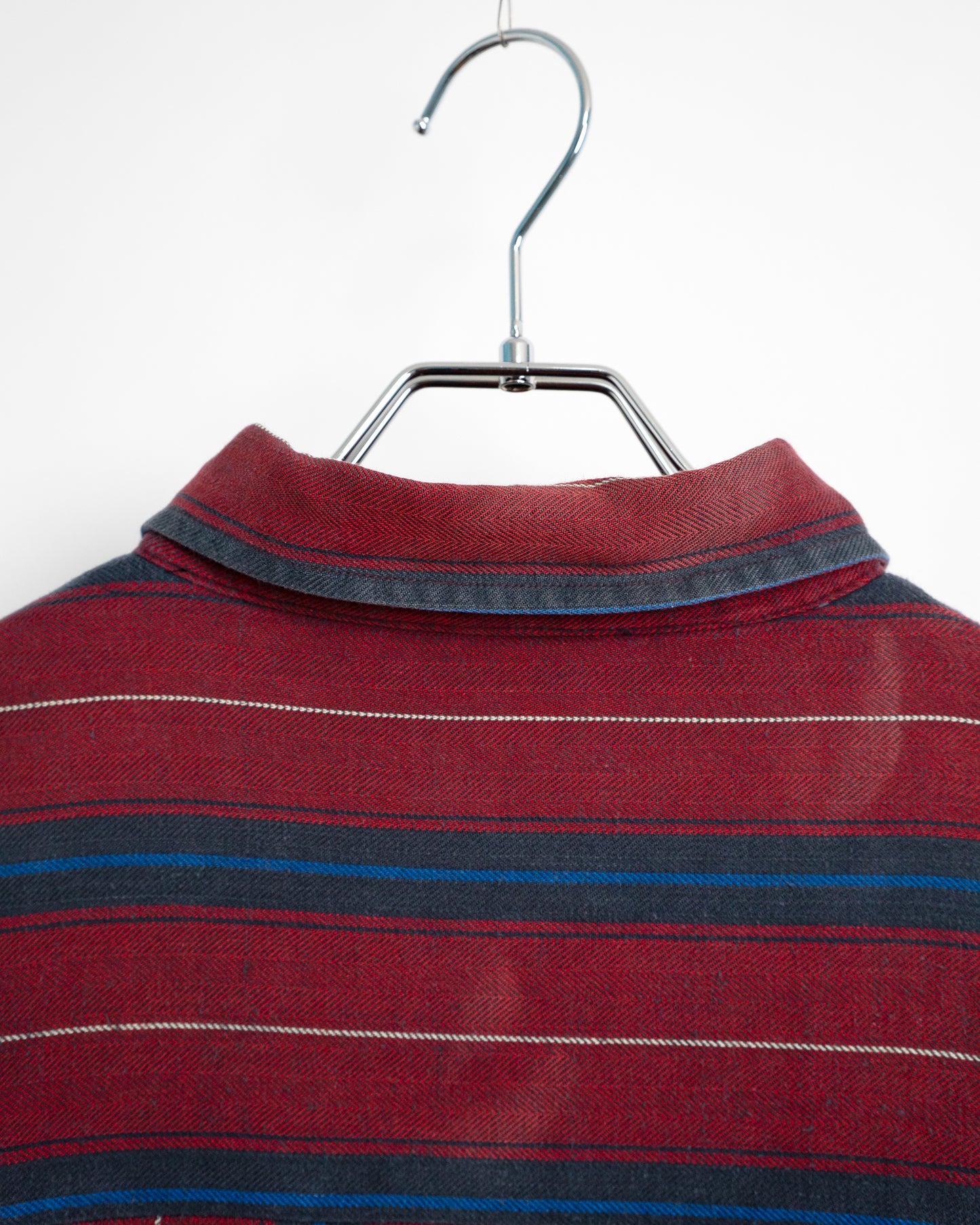 Quilted-Lined Herringbone Multi-Stripe Shirt Jacket