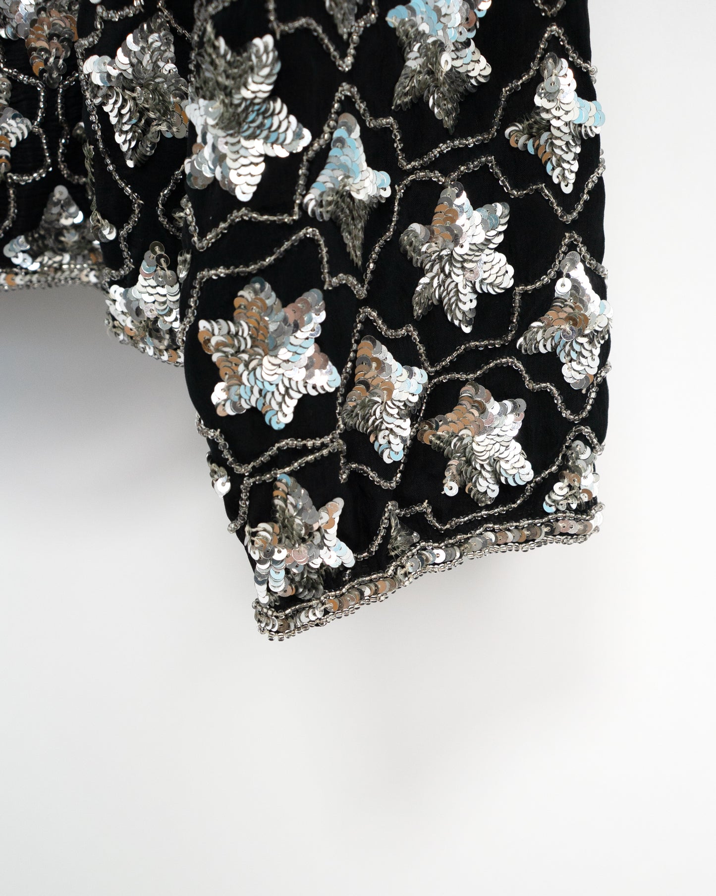 80s-Early90s Sequined Silk Blouse