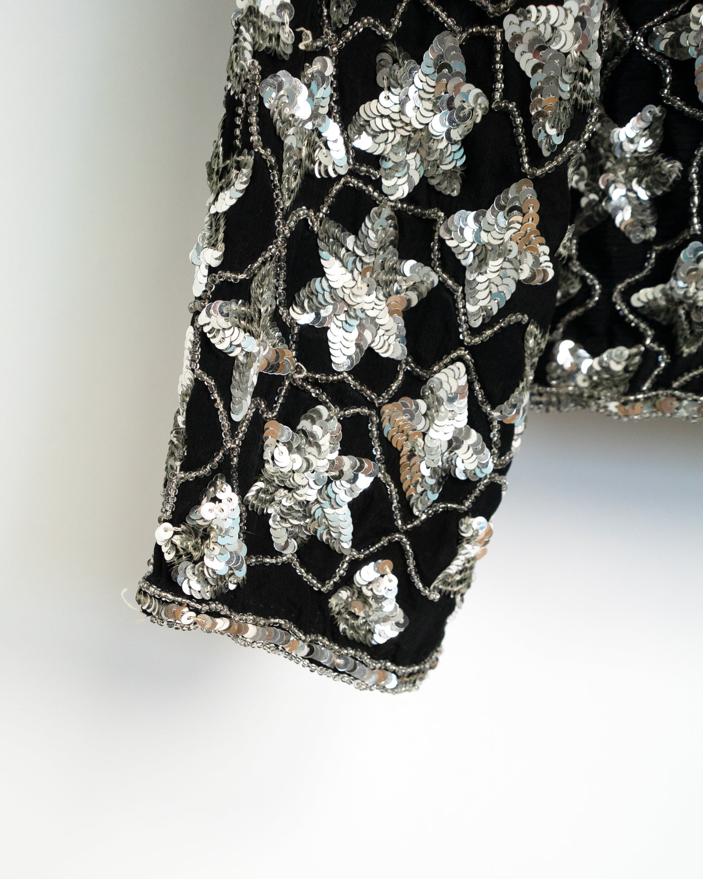 80s-Early90s Sequined Silk Blouse
