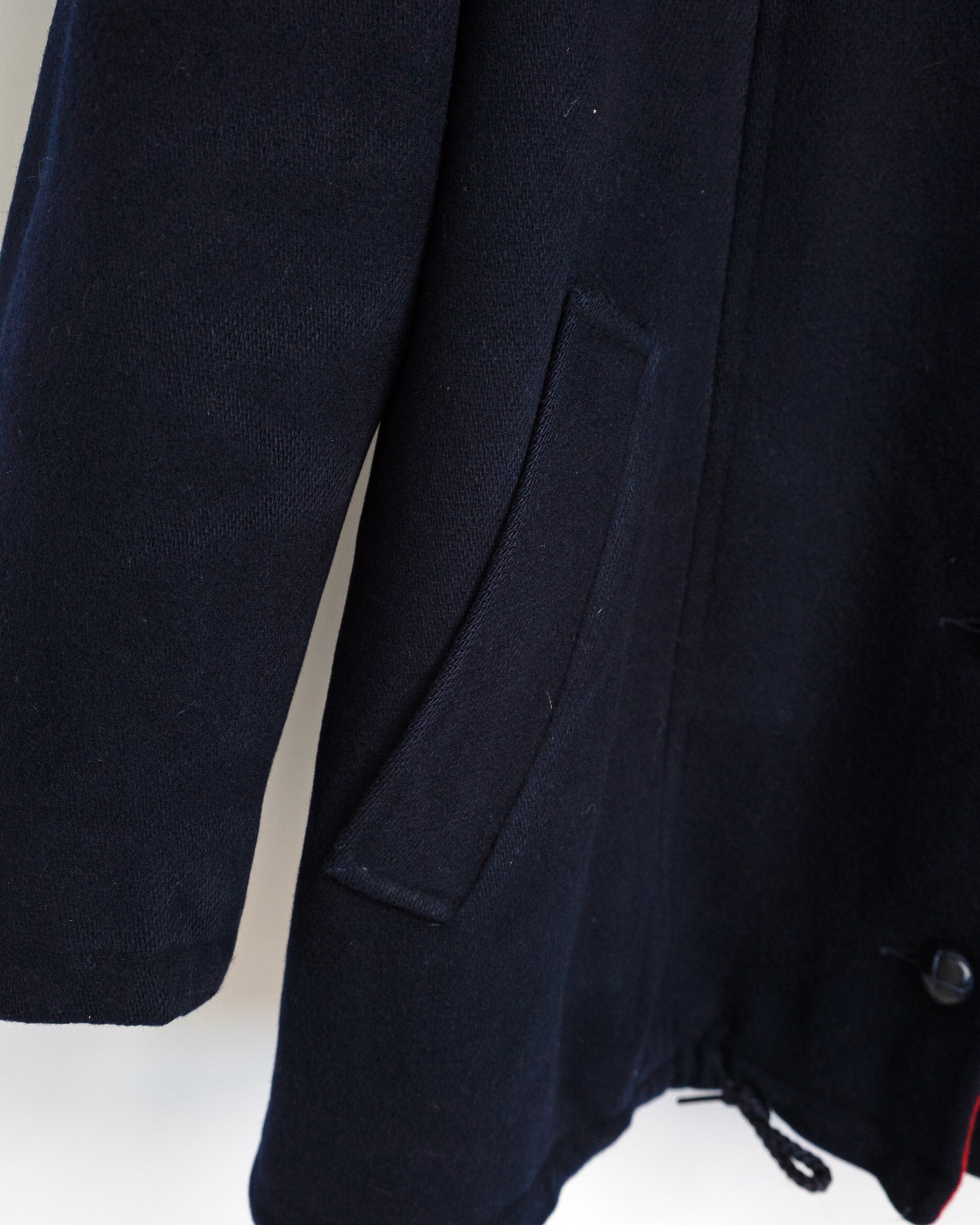 70s Bonded Double-Face Wool Hooded Coat