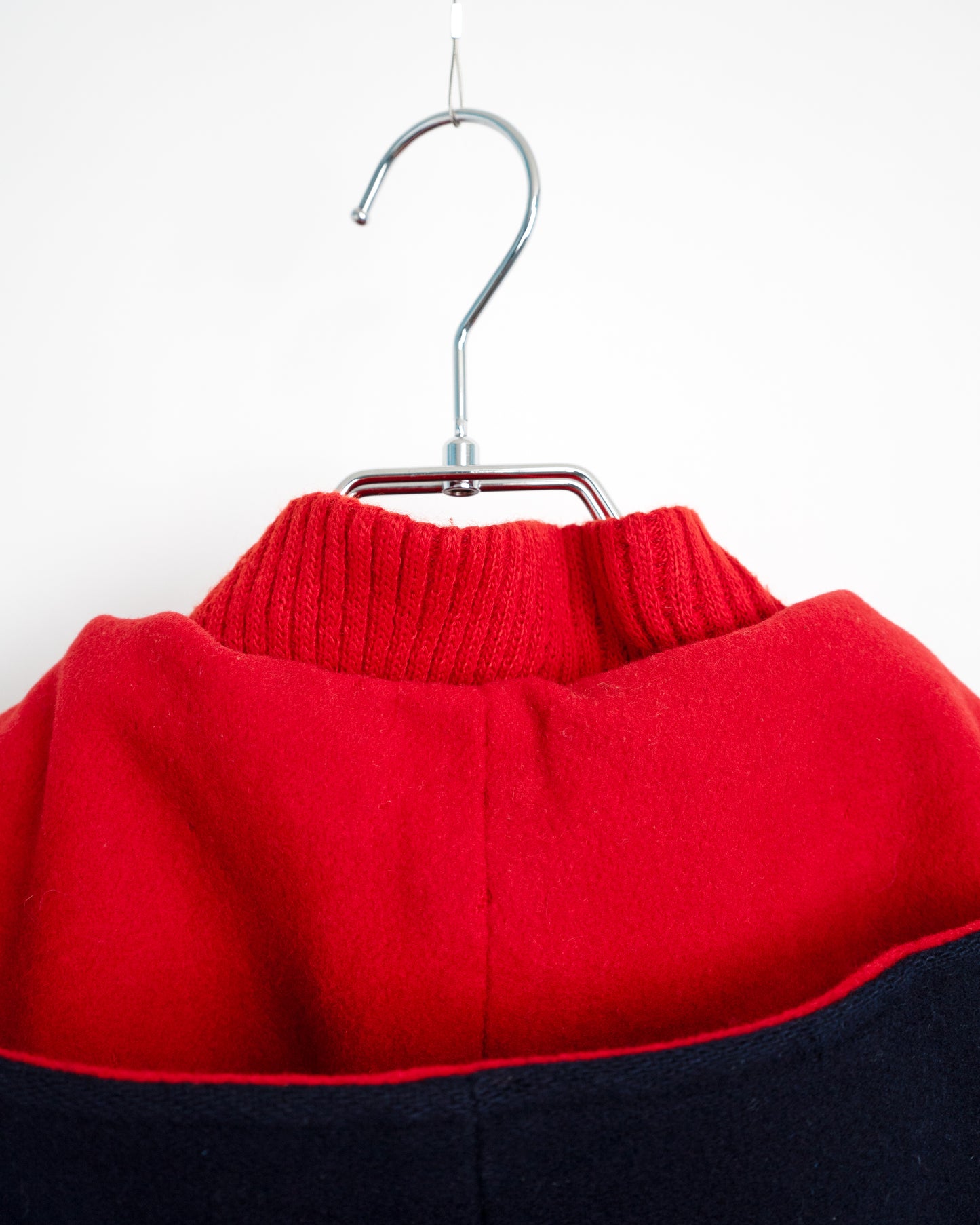 70s Bonded Double-Face Wool Hooded Coat