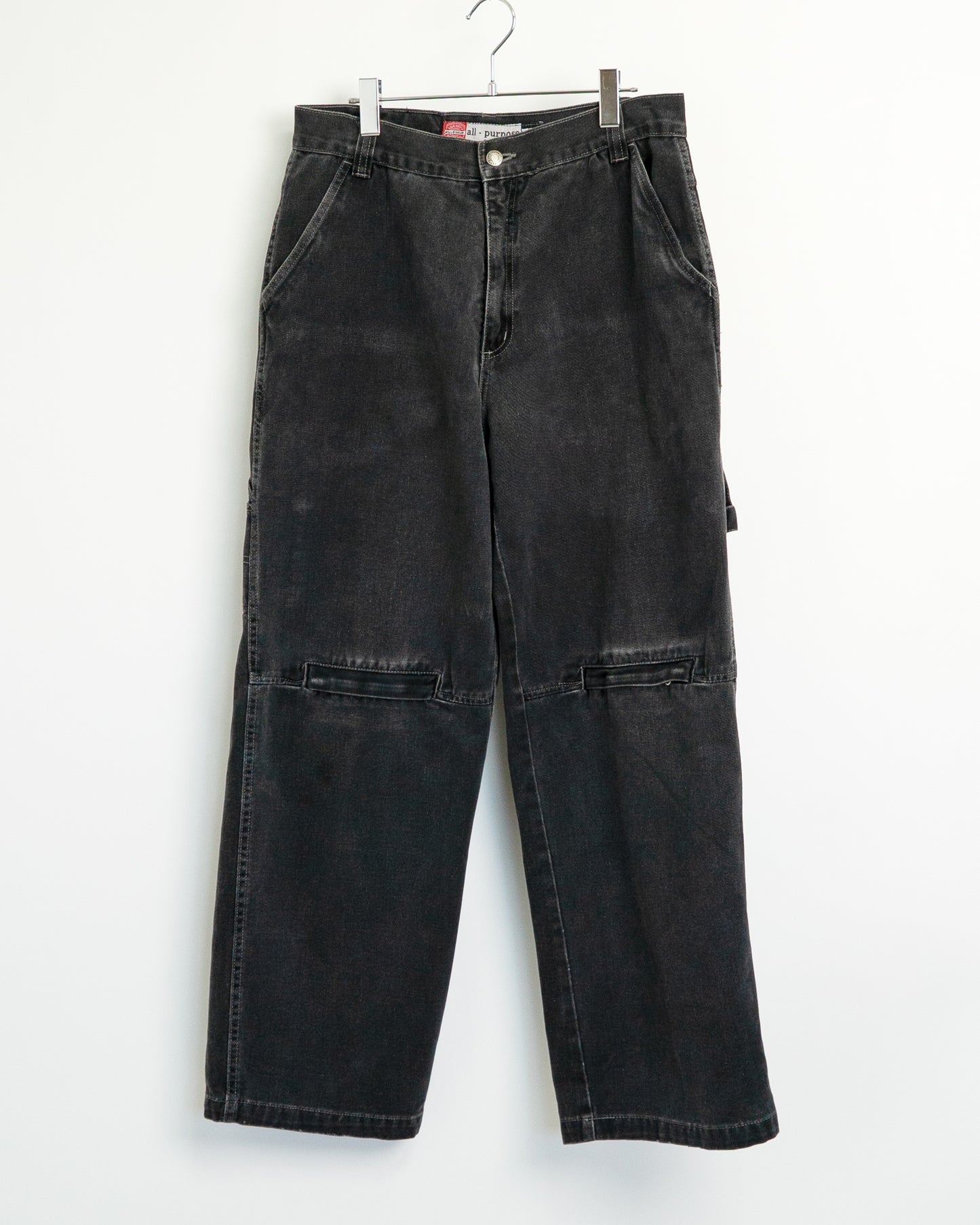 00s "7M Millennium Series" Knee-Pocket Black Denim Painter Pants