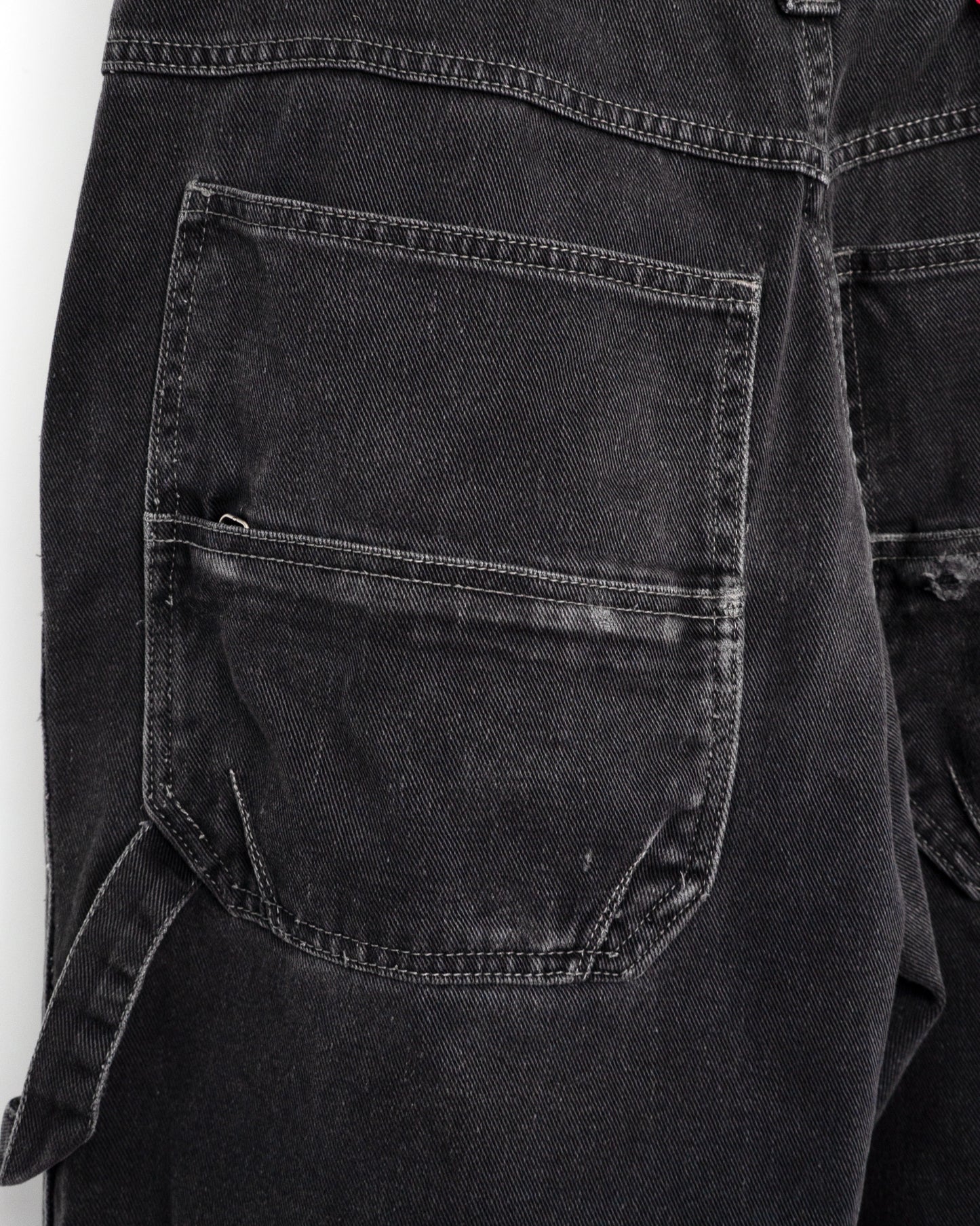 00s "7M Millennium Series" Knee-Pocket Black Denim Painter Pants