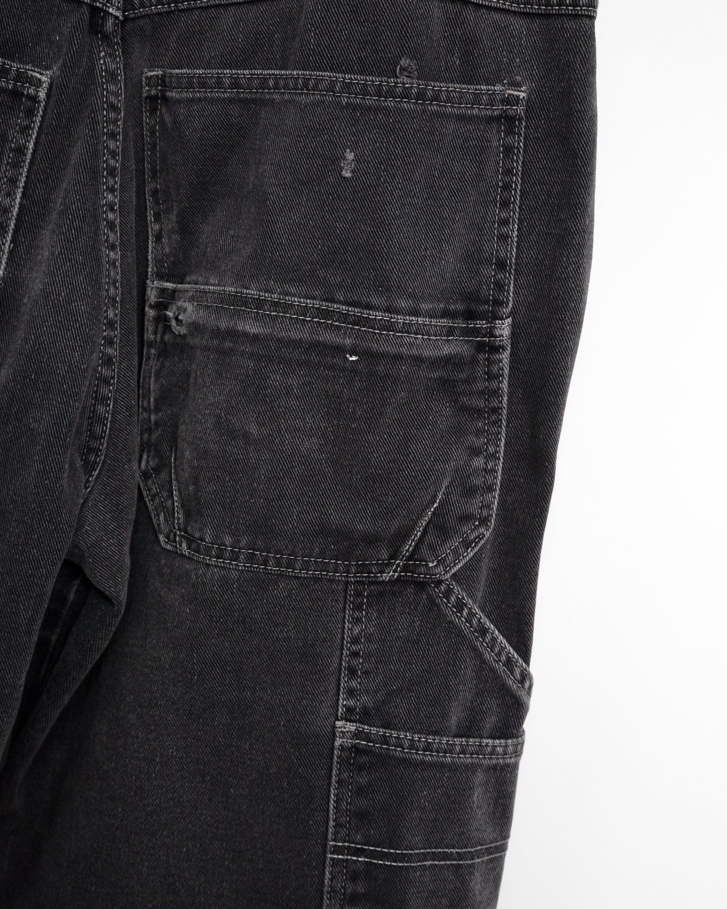 00s "7M Millennium Series" Knee-Pocket Black Denim Painter Pants