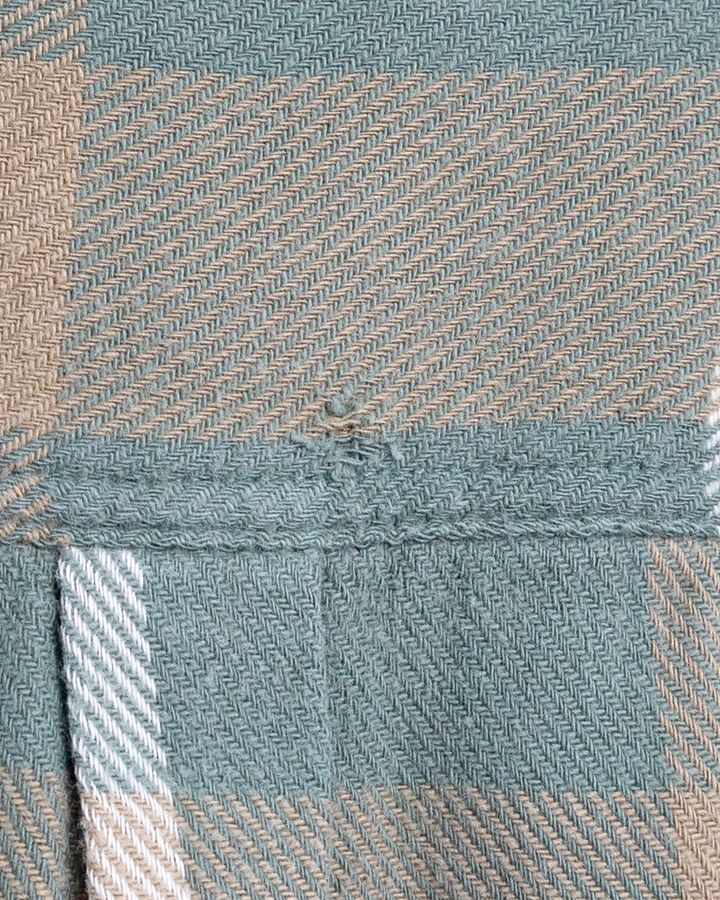 90s Pale-Toned Plaid Flannel Shirt