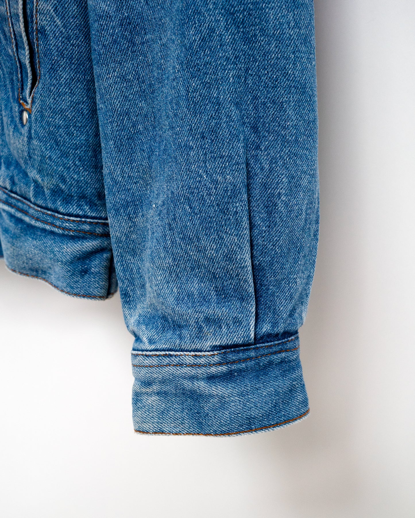 90s Hooded Ramie-Cotton Denim Jacket