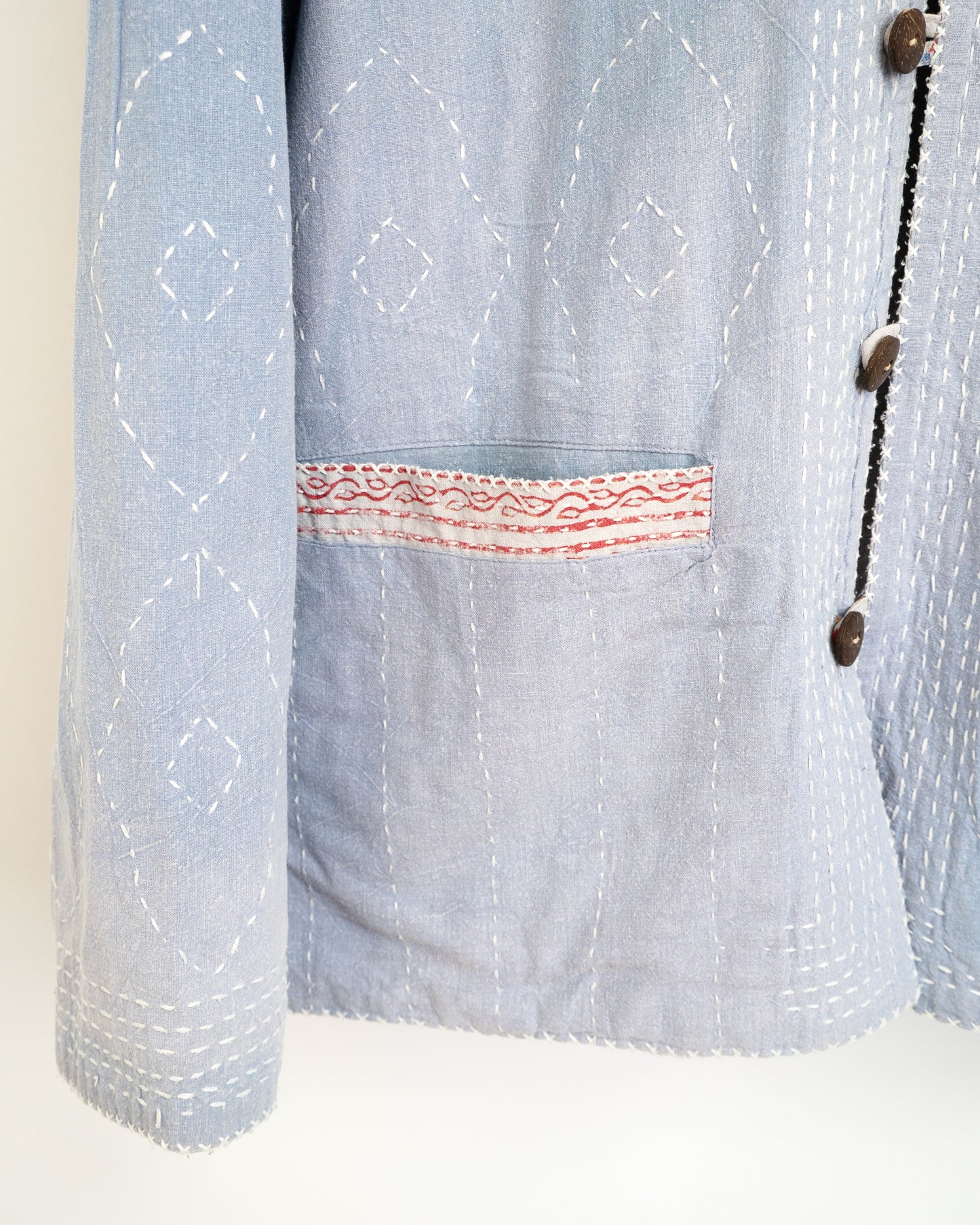 Hand-Stitched Reversible Kantha Jacket
