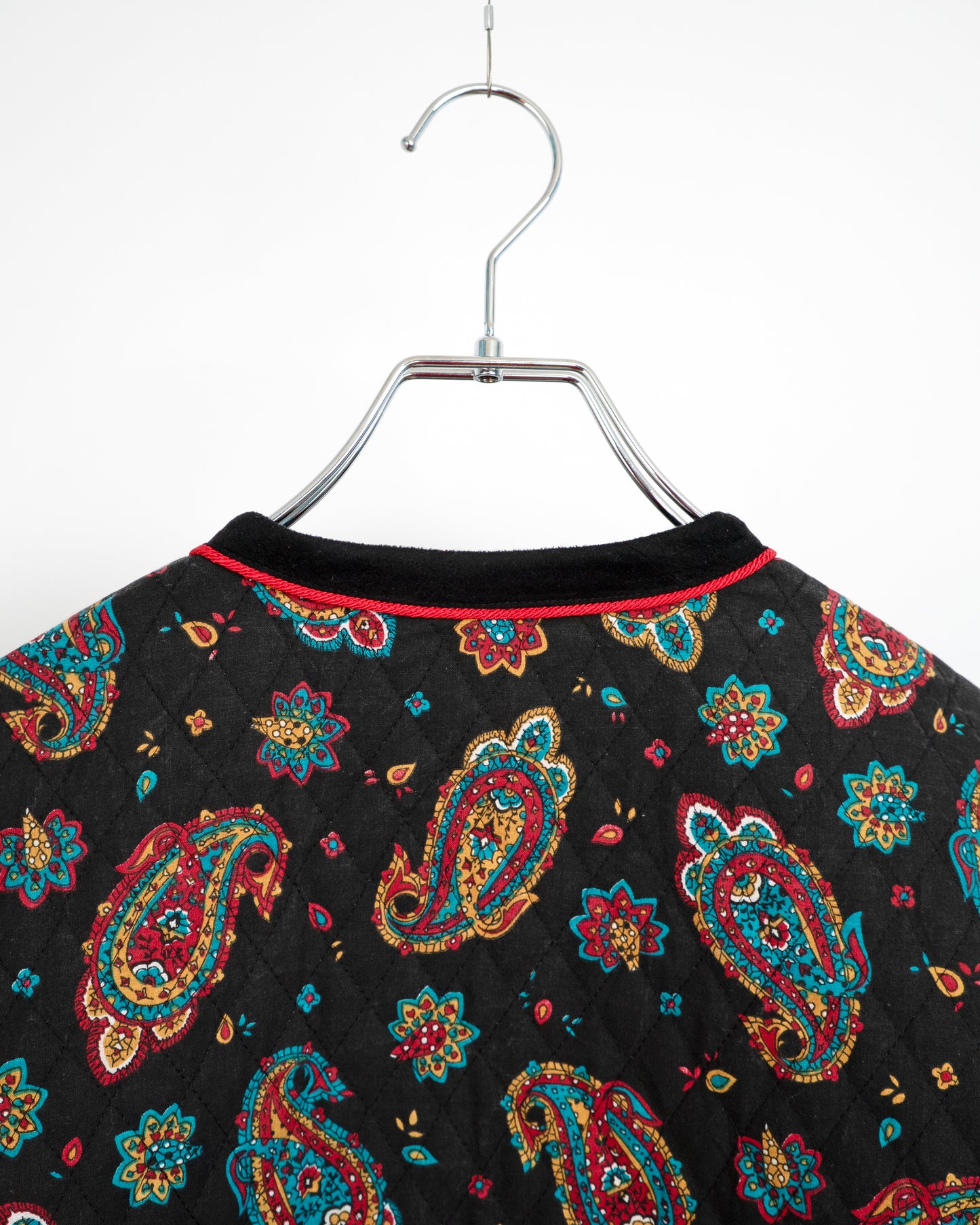 90s Paisley Quilted Cardigan Jacket