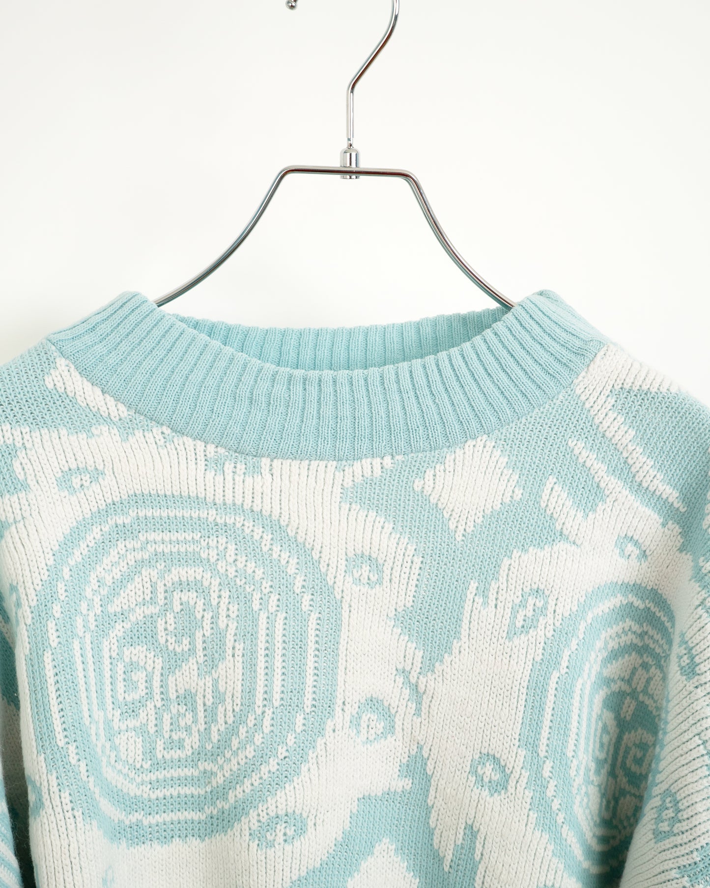 80s-90s USA Geometric Pattern Acrylic Sweater