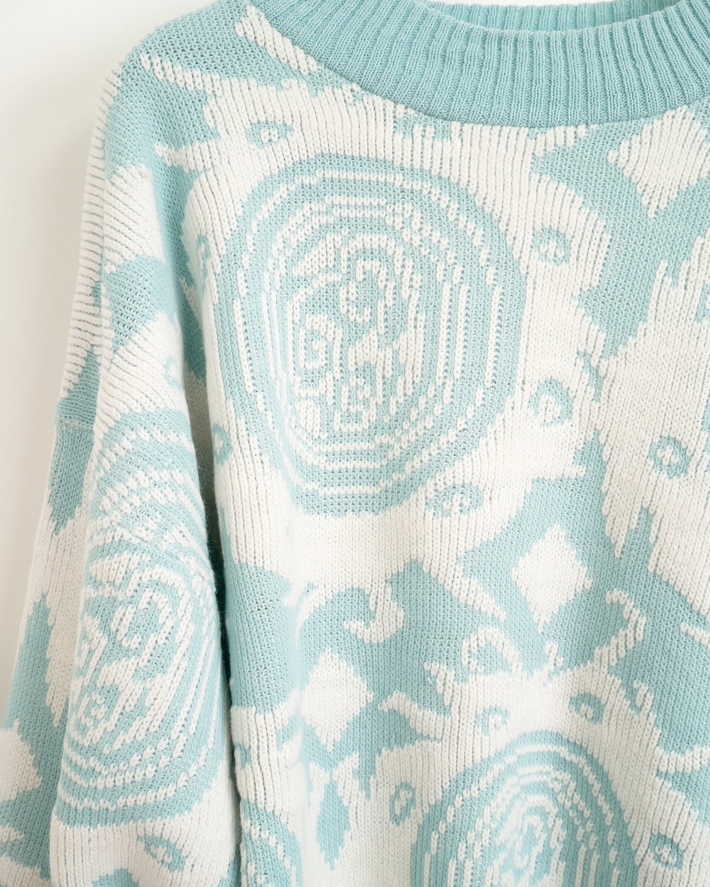80s-90s USA Geometric Pattern Acrylic Sweater