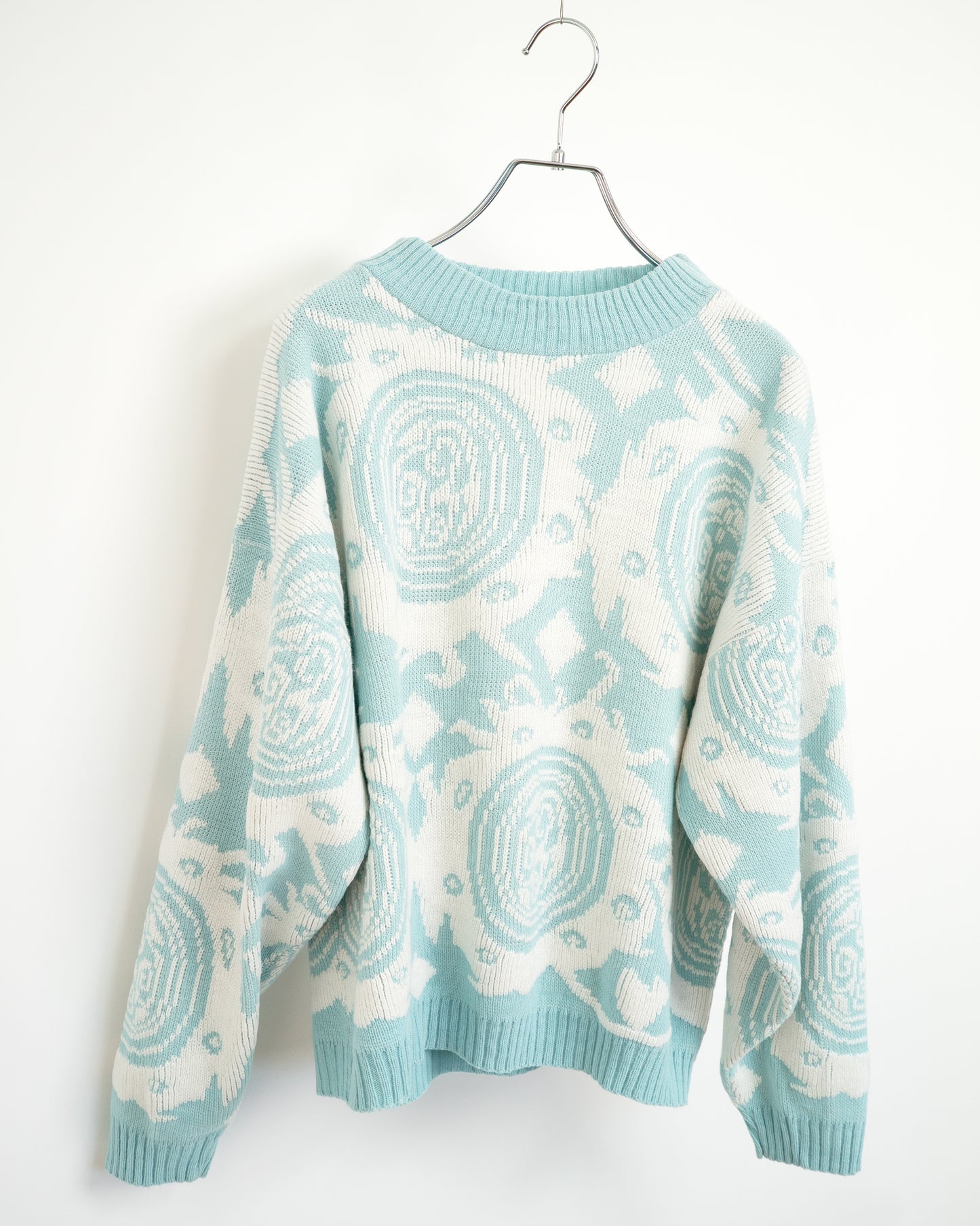 80s-90s USA Geometric Pattern Acrylic Sweater