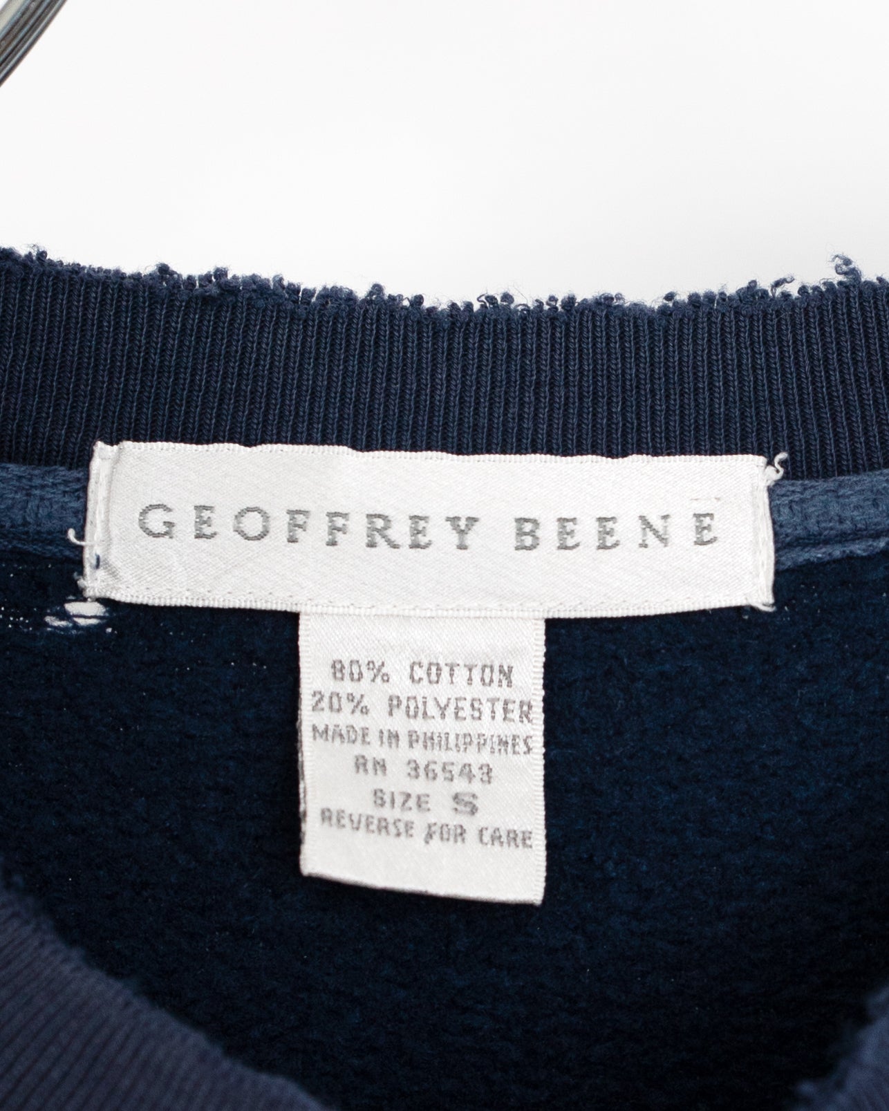 90s "GB RELAXED" Boro-Style Two-Tone Sweatshirt