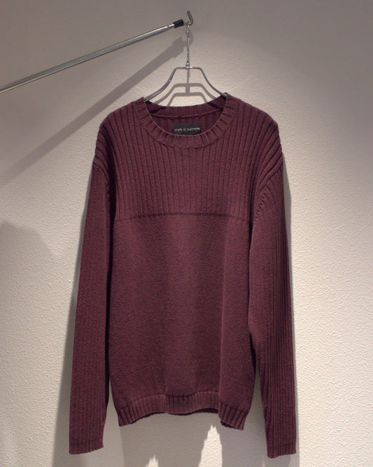 Ribbed cotton knitwear