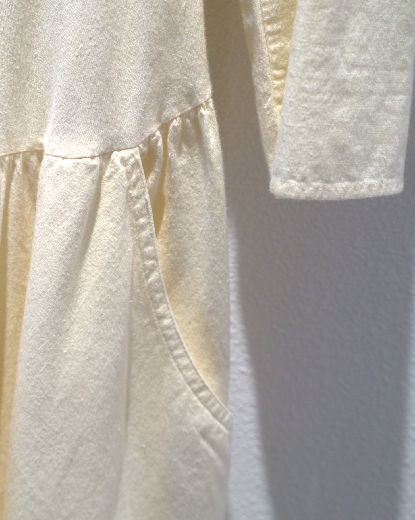 Maxi length cotton shirt dress