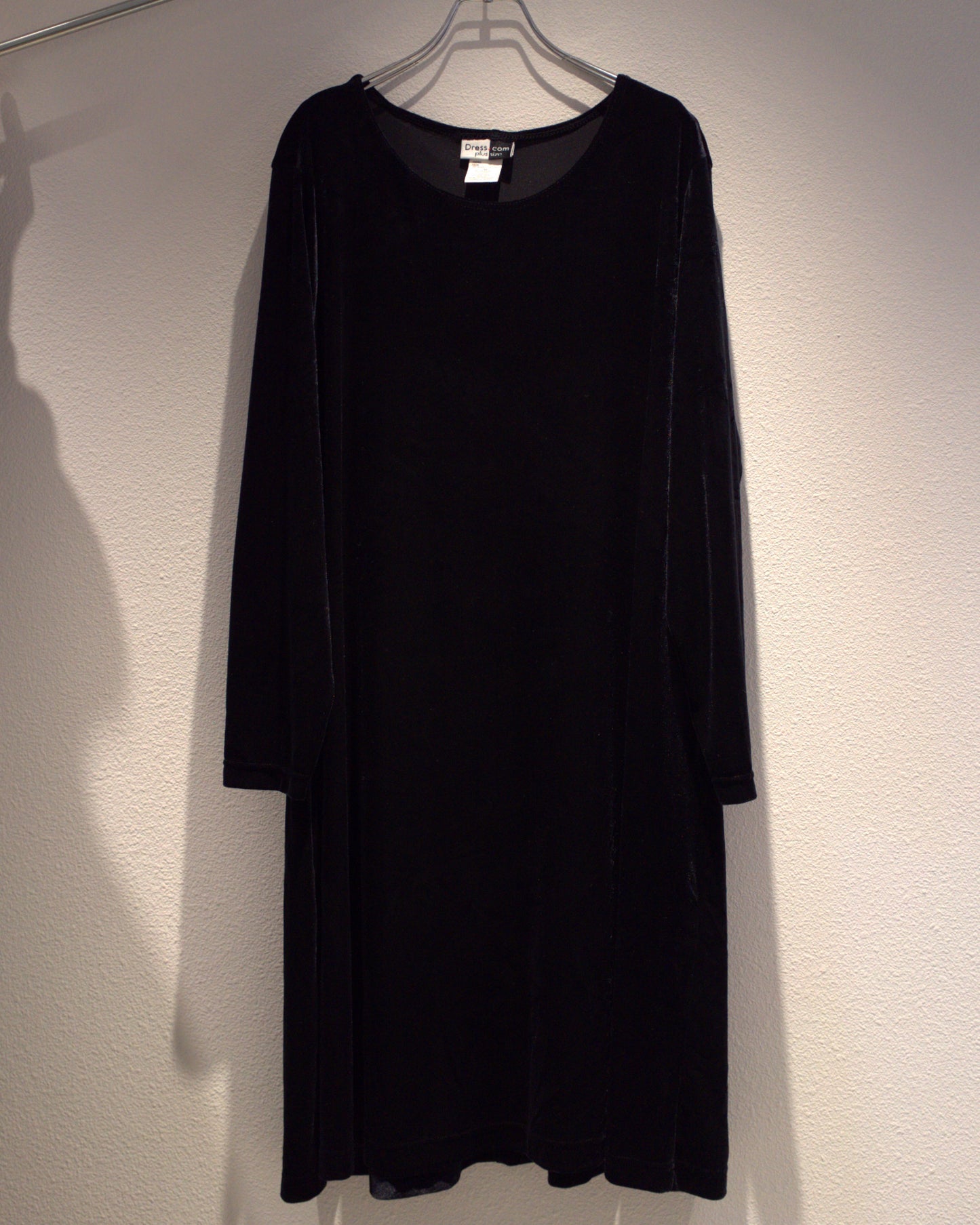 Velour long sleeve dress