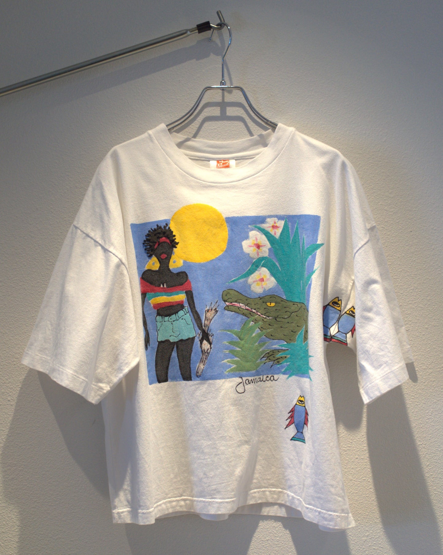 Hand-painted printed T-shirt