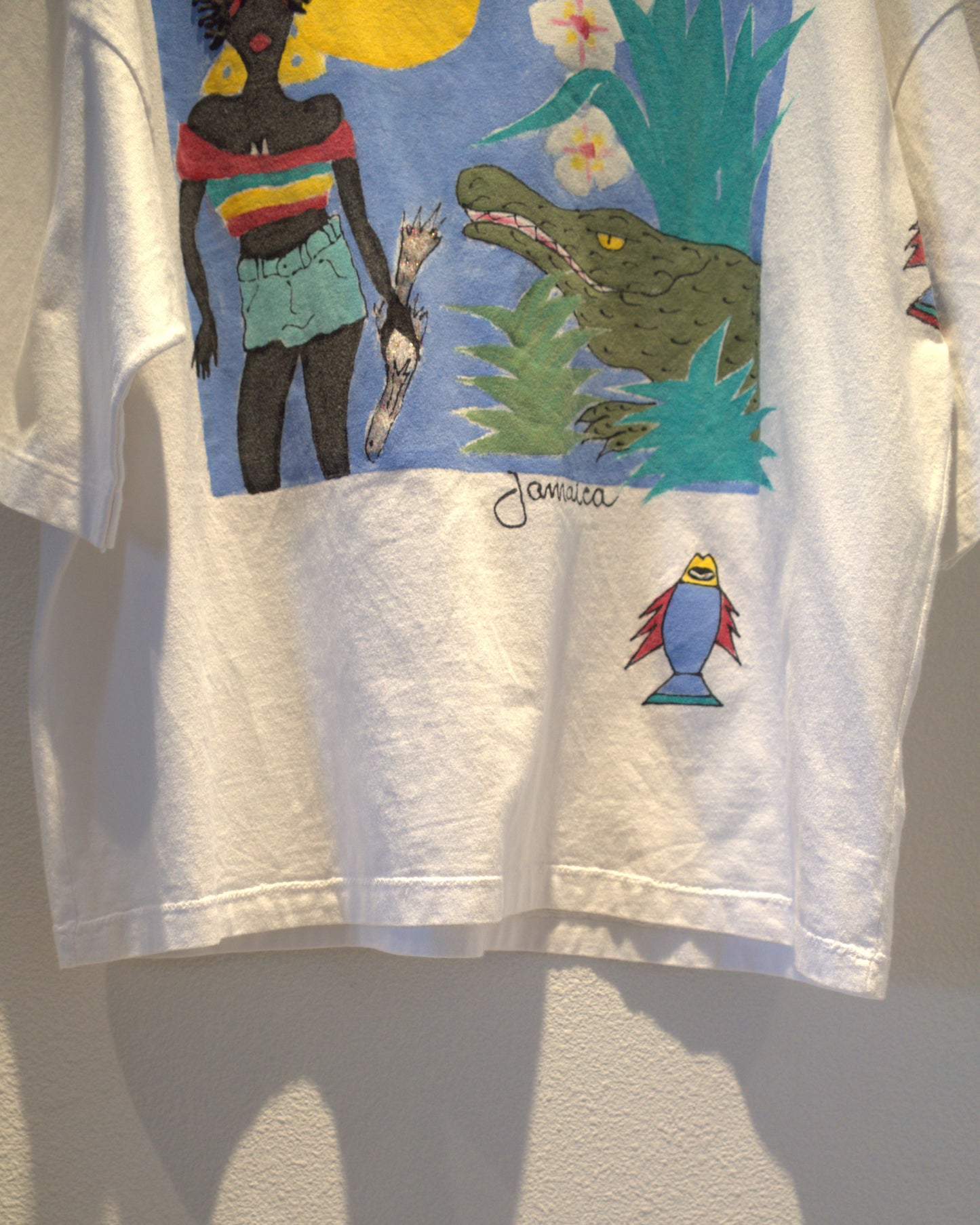 Hand-painted printed T-shirt