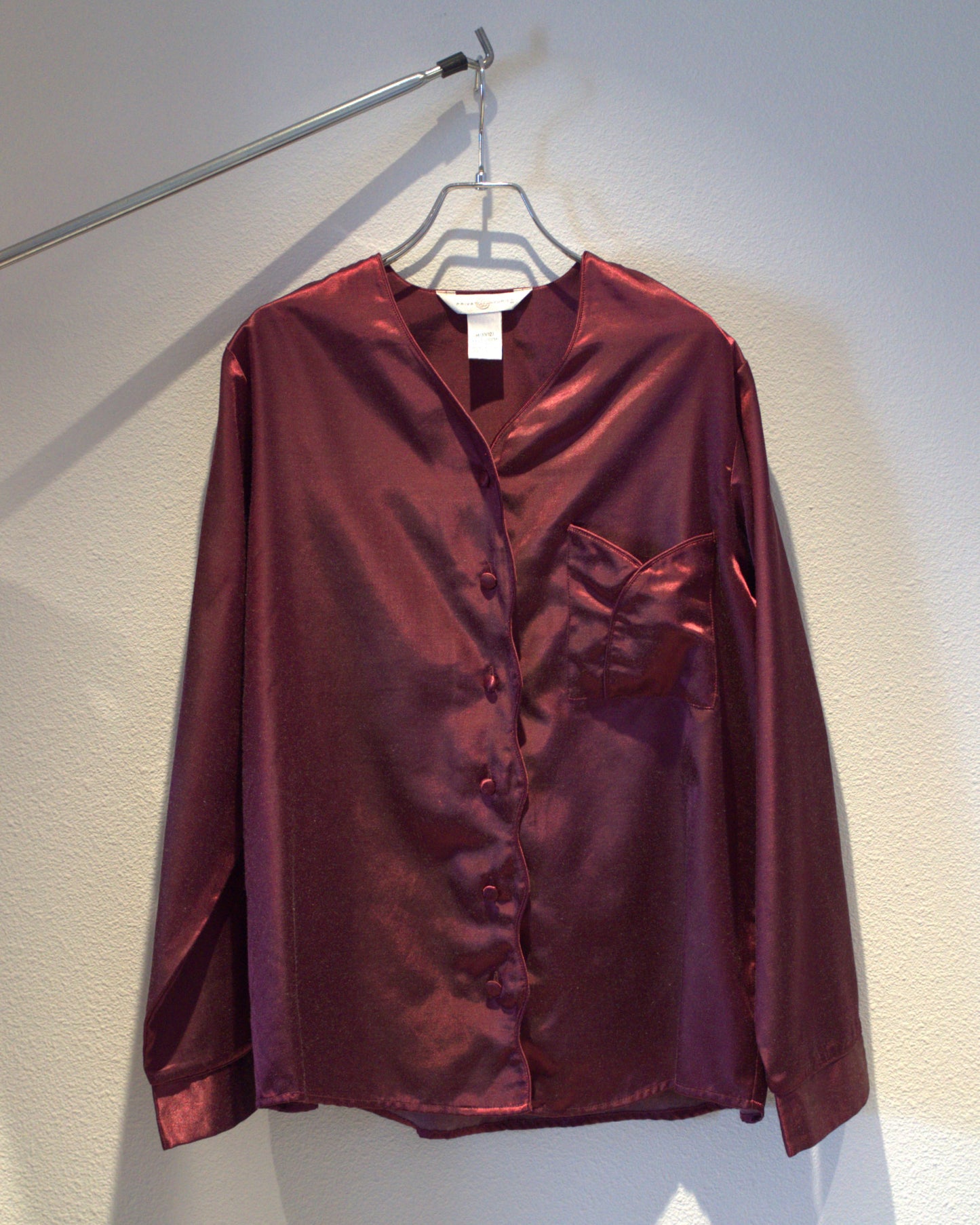 Satin shirt in oriental style