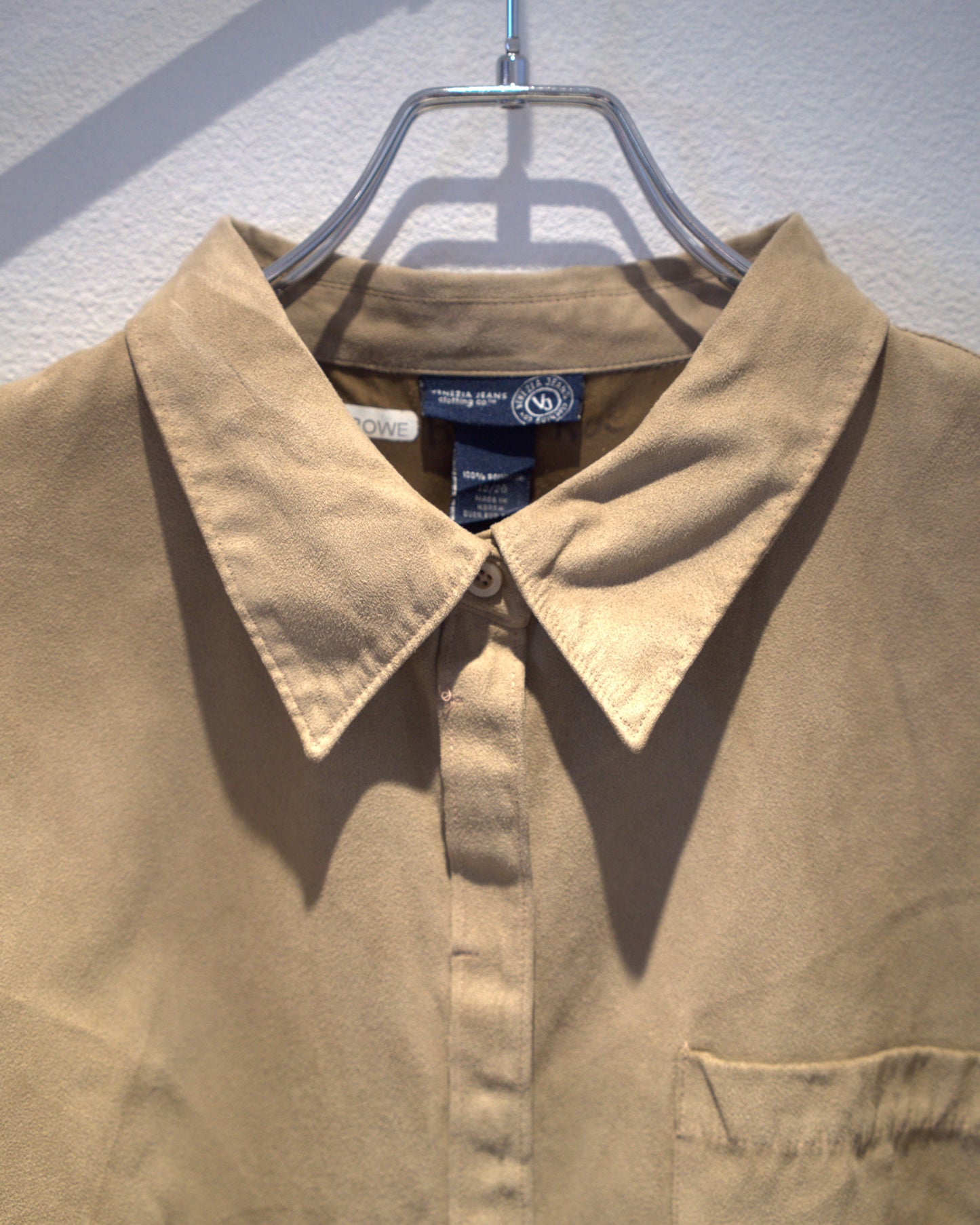 Faux suede shirt